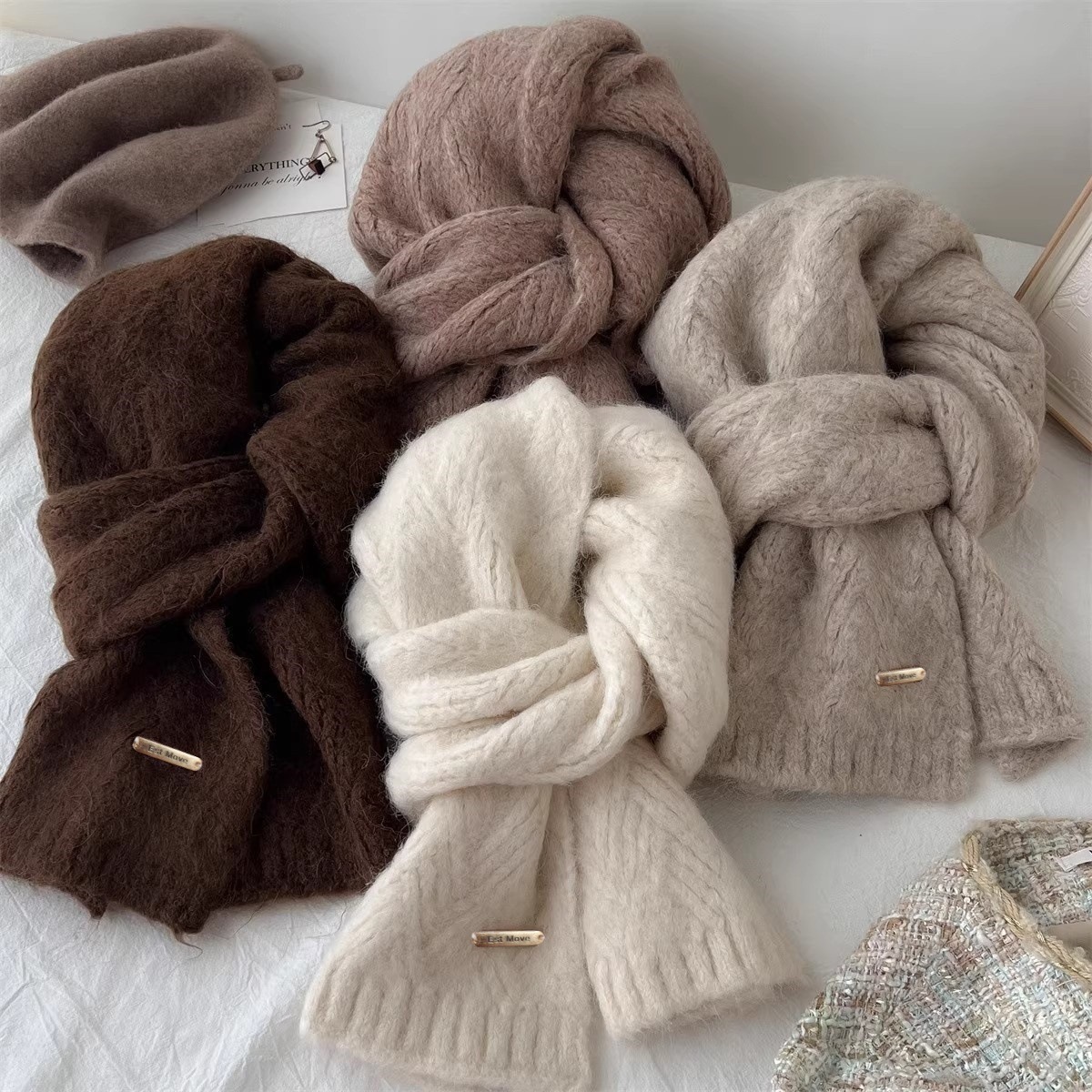 Wool Scarf Men - Yüksek Kaliteli Yün Eşarp, Kadın ve
