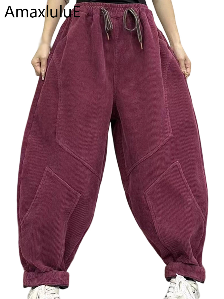 Corduroy Pant Warm - Amax LuluE Tasarım Kışlık Bayan Modası