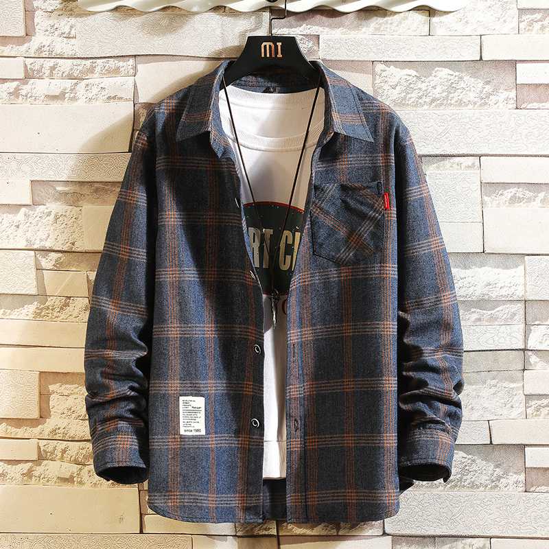 Flannel Shirt Lined - 2027 Yaz Erkek Ekose Gömlek Düğmeli