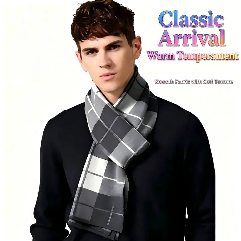 1 Adet İngiliz Siyah ve Gri Ka - Wool Scarf Men incelemesi ve fiyatı